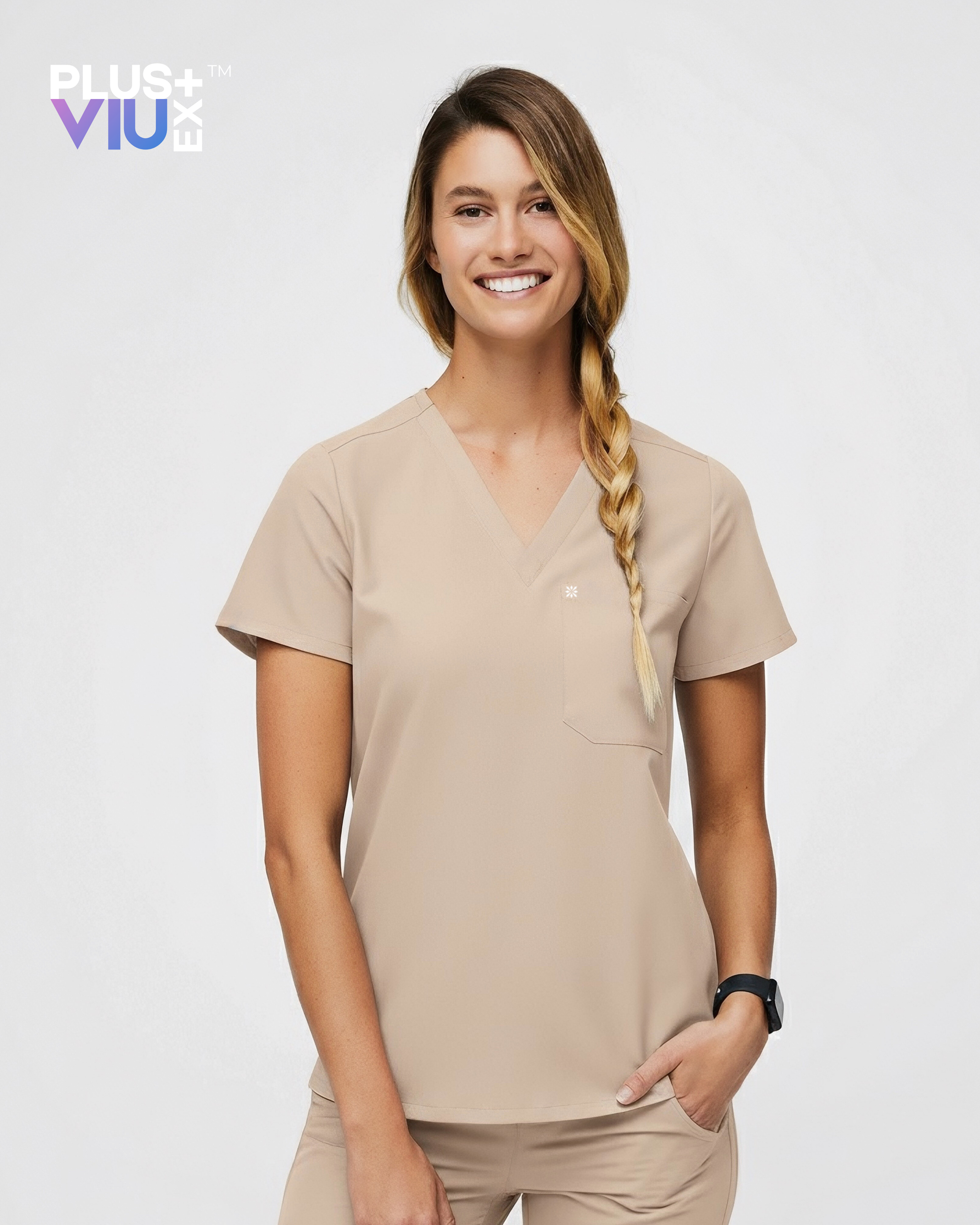 ARMKPLUS+, Full set serene dune ( V Neck ) For Women