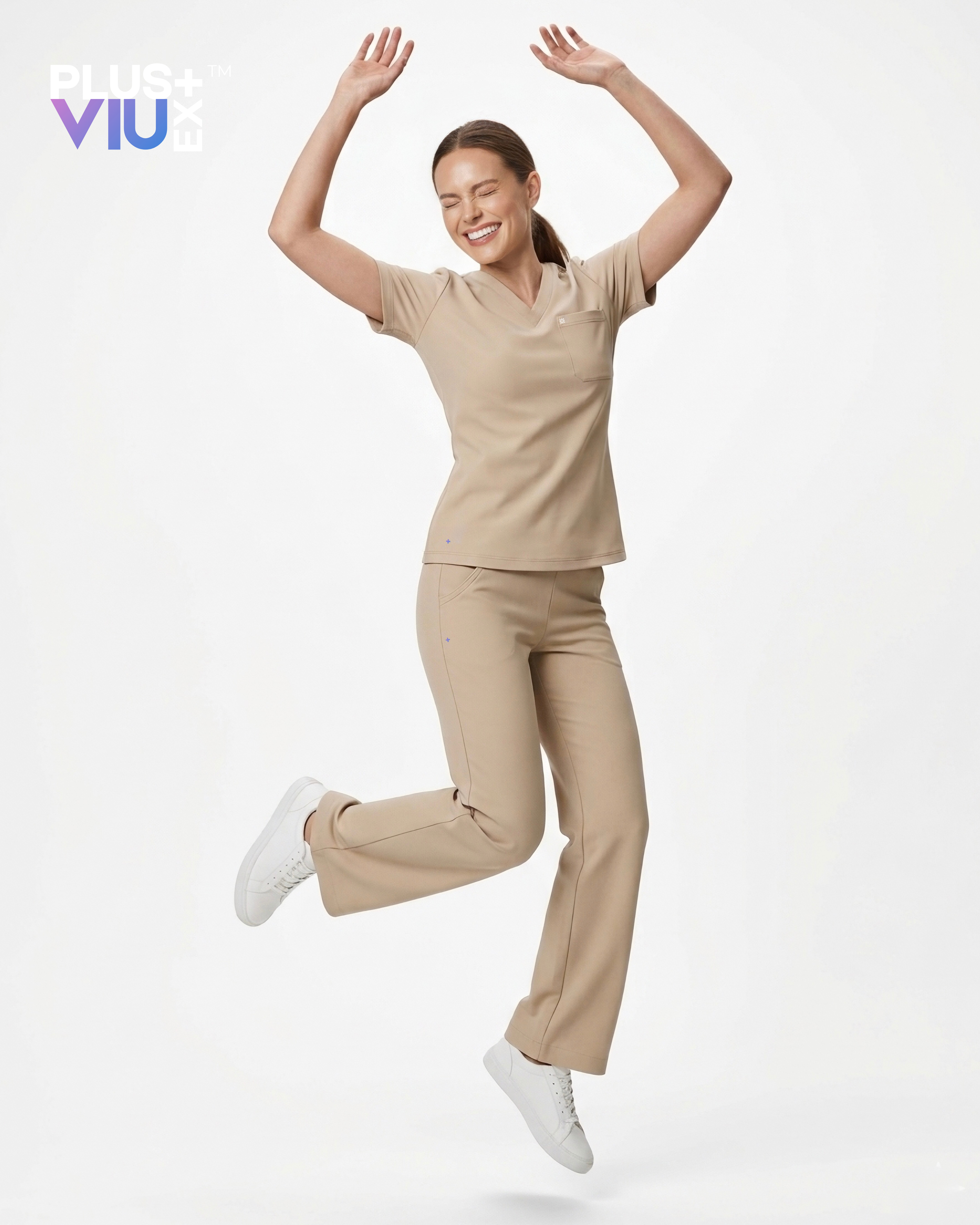 ARMKPLUS+, Full set serene dune ( V Neck ) For Women