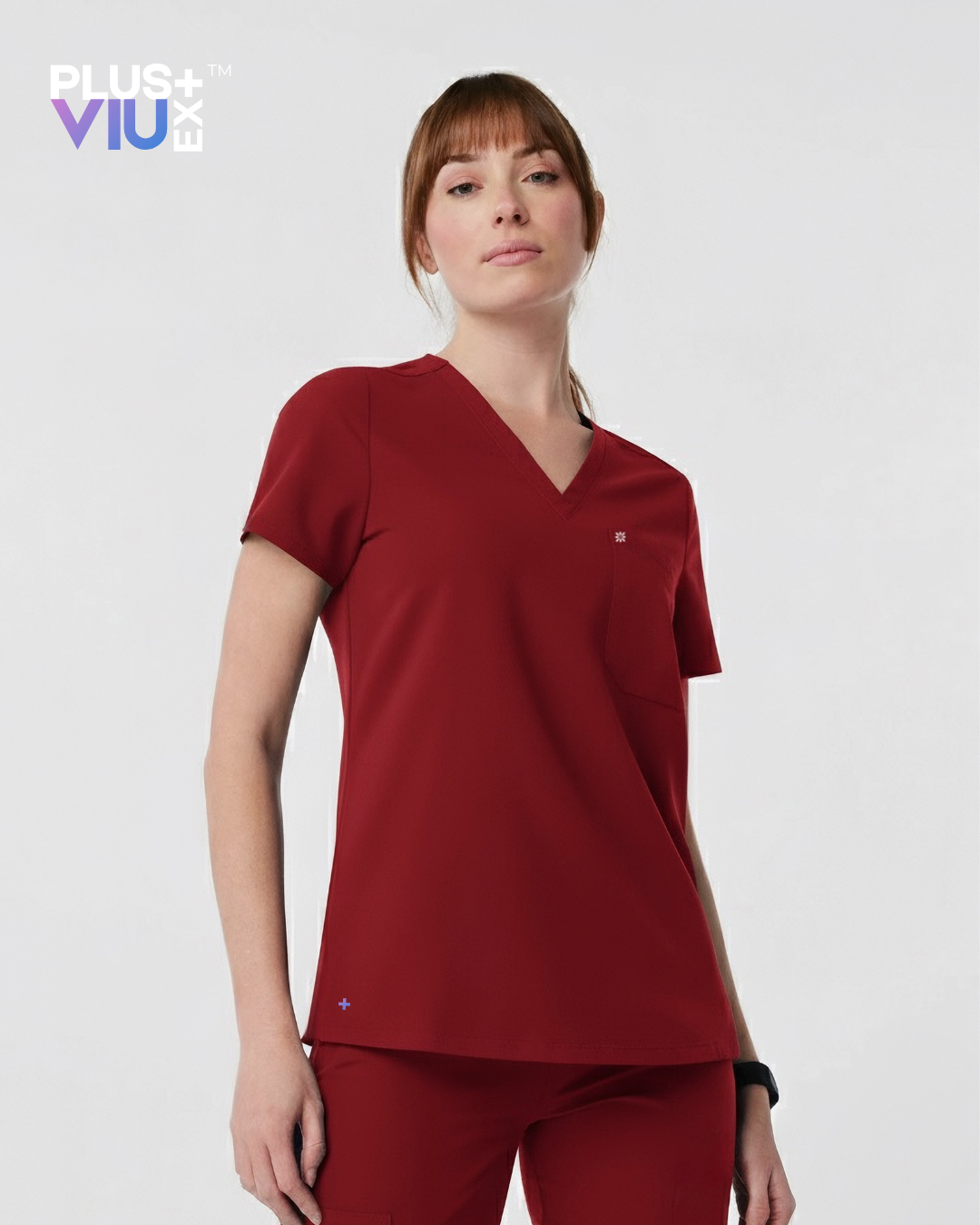 ARMKPLUS+, Full set Garnet Rouge ( V Neck ) For Women