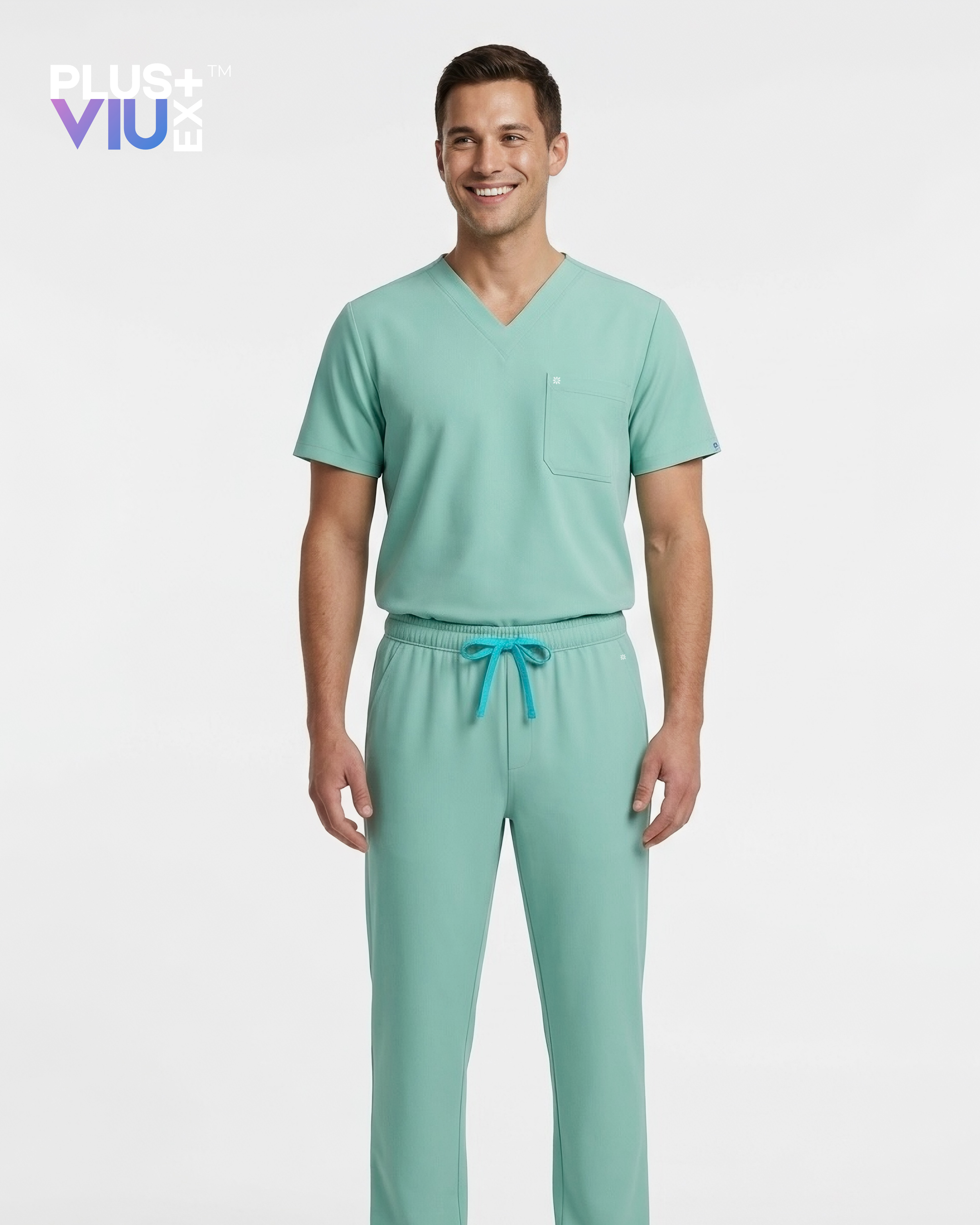 ARMKPLUS+, Full set Minty ( V Neck ) For Men